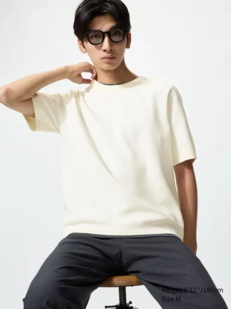 T-shirt unisex lavabile in maglia a coste Milano
