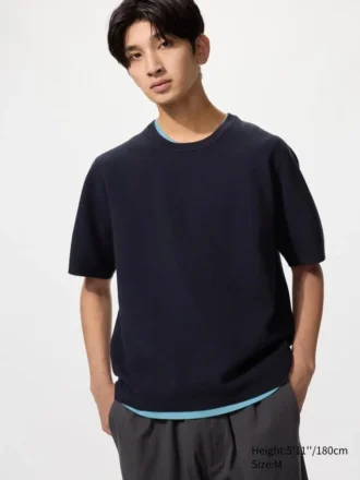 T-shirt unisex lavabile in maglia a coste Milano