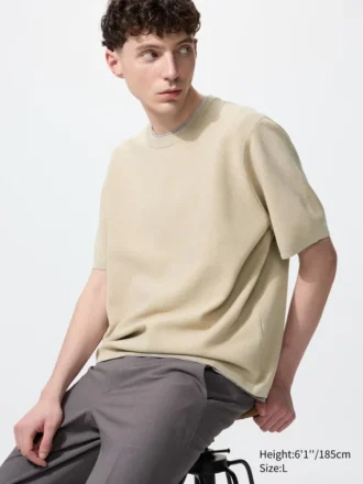 T-shirt unisex lavabile in maglia a coste Milano