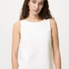 Top a reggiseno con scollo a barchetta in jersey di crêpe da donna Top a reggiseno con scollo a barchetta in jersey di crêpe da donna