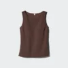 Top a reggiseno con scollo a barchetta in jersey di crêpe da donna Top a reggiseno con scollo a barchetta in jersey di crêpe da donna