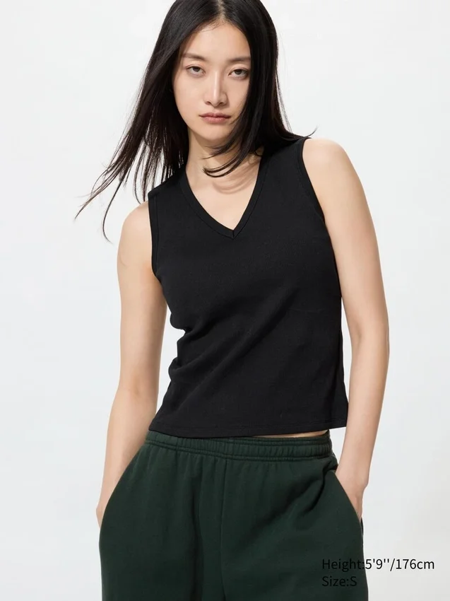 Top a reggiseno con scollo a V da donna Top a reggiseno con scollo a V da donna