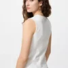 Top a reggiseno con scollo a V da donna