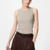 Top a reggiseno corto a costine da donna Top a reggiseno corto a costine da donna