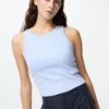 Top a reggiseno corto a costine da donna Top a reggiseno corto a costine da donna