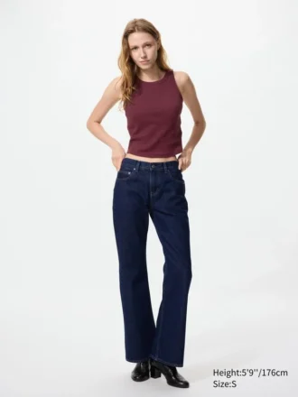 Top a reggiseno corto a costine da donna