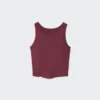 Top a reggiseno corto a costine da donna Top a reggiseno corto a costine da donna