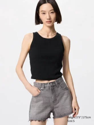 Top a reggiseno corto a costine da donna | Edizione 2025