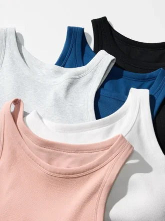 Top a reggiseno corto a costine da donna | Edizione 2025