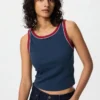 Top a reggiseno corto a costine da donna | Ringer Top a reggiseno corto a costine da donna | Ringer