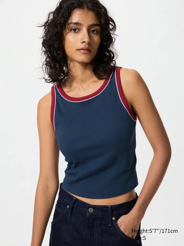 Top a reggiseno corto a costine da donna | Ringer Top a reggiseno corto a costine da donna | Ringer