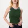 Top a reggiseno corto a costine da donna | Ringer Top a reggiseno corto a costine da donna | Ringer