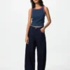 Top a reggiseno corto a costine da donna | Ringer Top a reggiseno corto a costine da donna | Ringer