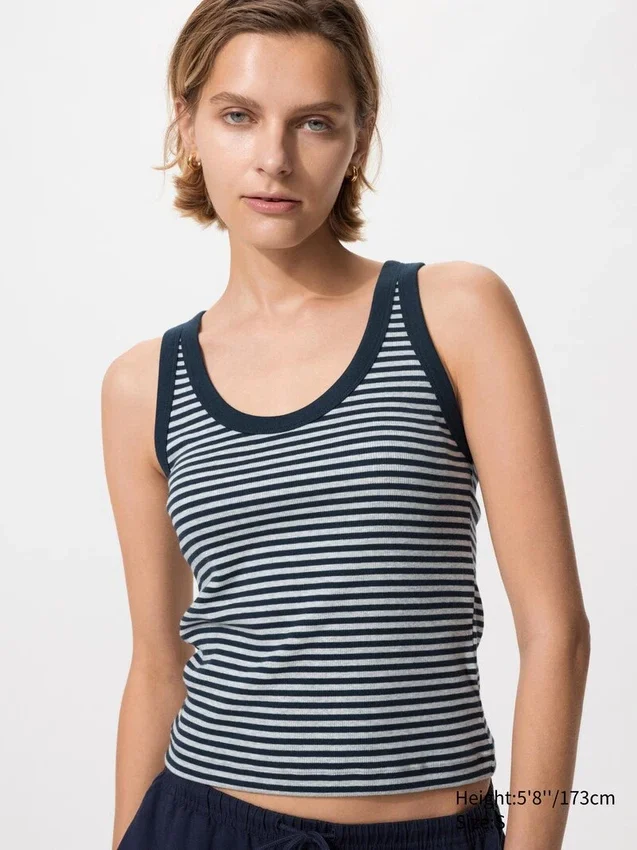 Top da donna a costine morbide | A righe Top da donna a costine morbide | A righe