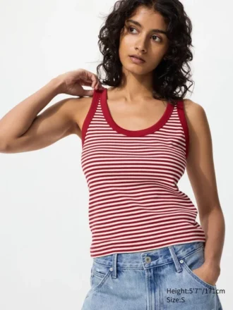 Top da donna a costine morbide | A righe Top da donna a costine morbide | A righe