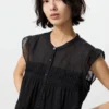 Vestito a balze in cotone leggero da donna Vestito a balze in cotone leggero da donna