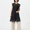 Vestito a balze in cotone leggero da donna Vestito a balze in cotone leggero da donna