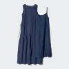 Vestito a balze in misto lino da donna | A righe