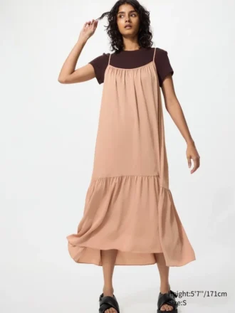 Vestito a canotta a balze da donna