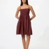 Vestito a canotta da donna in misto lino