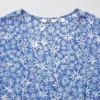 Vestito corto da donna con stampa, scollo a V e maniche a manica lunga
