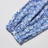 Vestito corto da donna con stampa, scollo a V e maniche a manica lunga