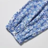 Vestito corto da donna con stampa, scollo a V e maniche a manica lunga