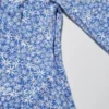 Vestito corto da donna con stampa, scollo a V e maniche a manica lunga