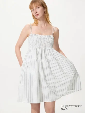 Vestito da canotta da donna in misto lino | A righe