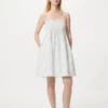 Vestito da canotta da donna in misto lino | A righe