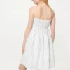 Vestito da canotta da donna in misto lino | A righe