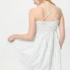 Vestito da canotta da donna in misto lino | A righe