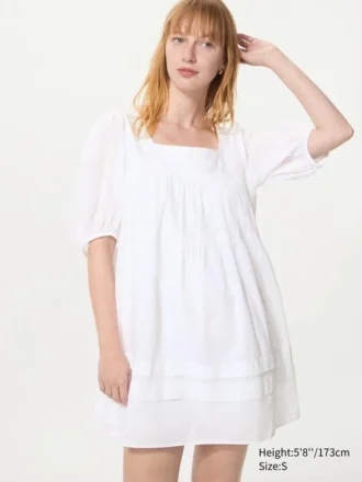 Vestito da donna in cotone dobby