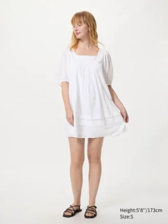 Vestito da donna in cotone dobby