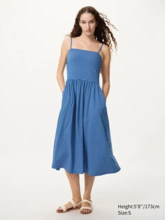 Vestito di canotta in cotone AIRism da donna | A righe