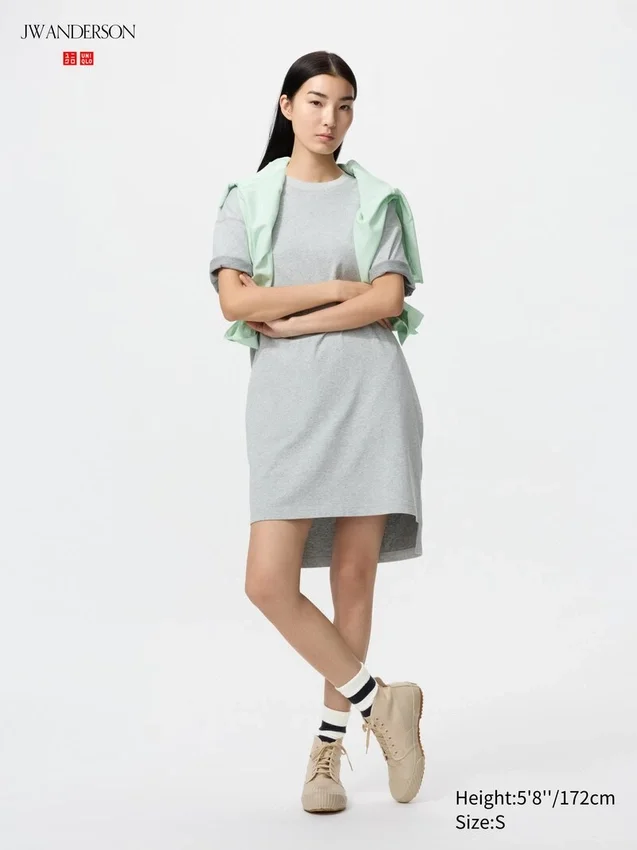 Vestito T-shirt oversize bicolore da donna Vestito T-shirt oversize bicolore da donna